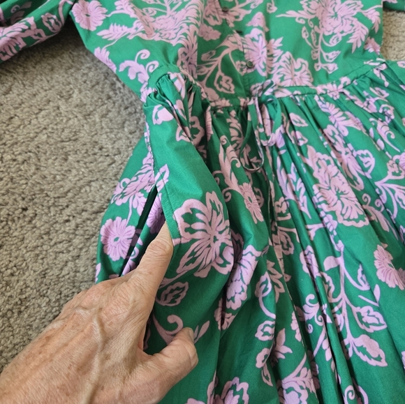 XiRENA Aurie 100% Cotton Puff Sleeve Mini Dress Pockets Size Medium New No Tag - Picture 12 of 16